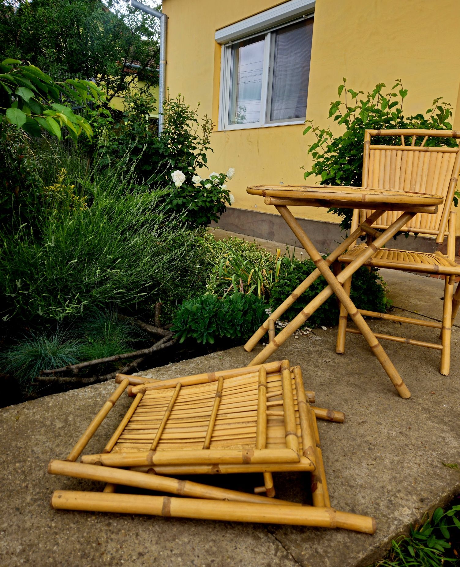 300 masa scaune bambus / terasa /grădină /balcon