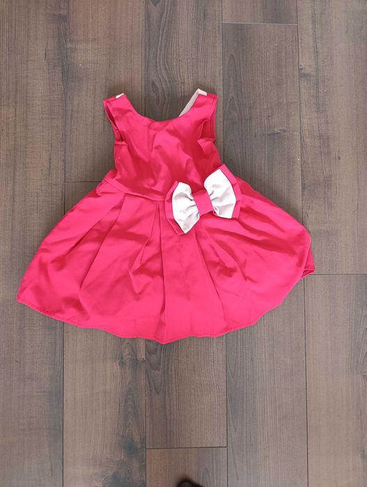 Детска рокля точици/коледна/червена