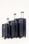 Set 3 Trolere Troler Valize Albastru Pereti Rigizi Policarbonat NOU