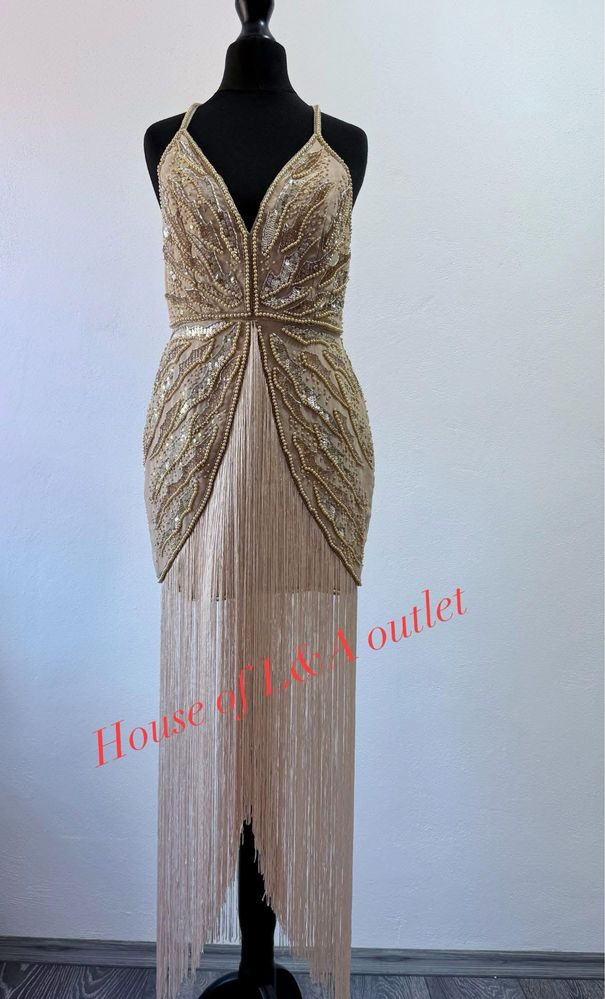 Rochie Asos bijuterie cu franjuri si paiete