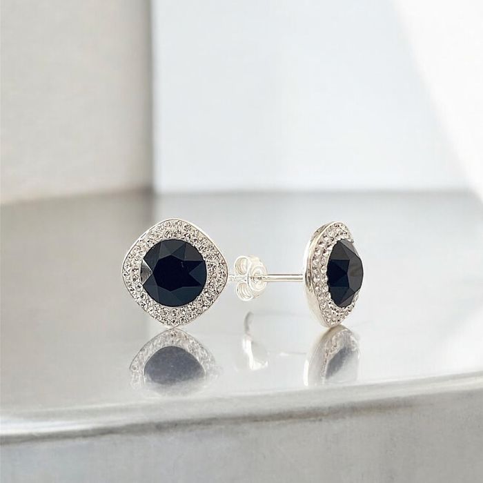 Дамски Сребърни Обеци с Кристали Сваровски