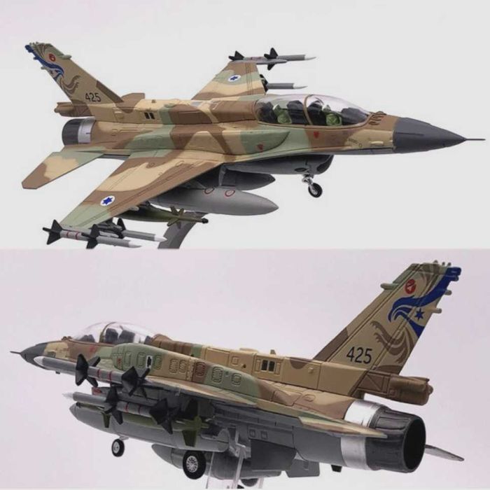 Macheta avion metalica Lockheed Martin F-16I Block 62+ scara 1:72 22cm