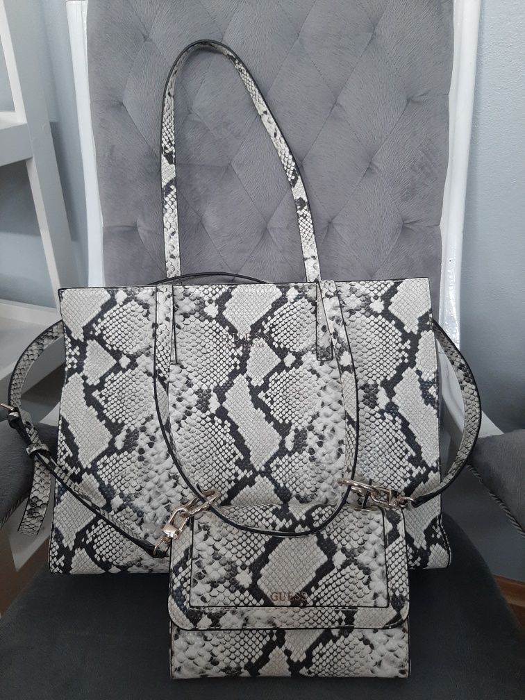 Оригинална дамска чанта Guess Python, 2 в 1,