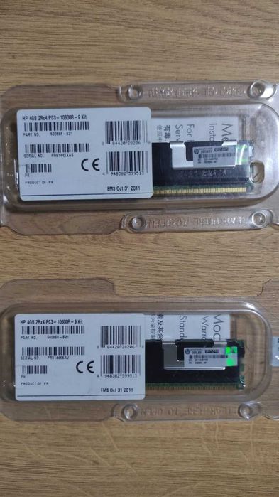 ОЗУ для сервера HP 4GB 2Rx4 PC3-10600R-9 Kit REG/ECC новая/оригинал