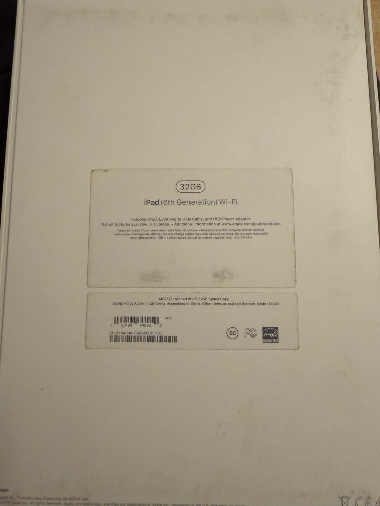 Ipad 6 , 9,7 Wifi