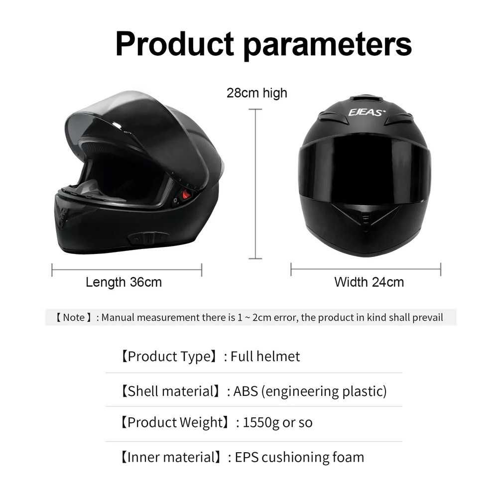 Интелигентна мотоциклетна каска EJEAS AiH1 или AiH2 L size 59-60см