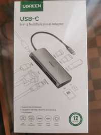 продам UGREEN USB 9 в 1 hub, 3 x USB 3.0, HDMI, VGA, RJ45 Gigabit