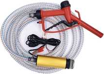 pompa transfer lichide cu furtun si pistol la 12v