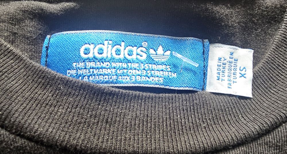 Tricou Adidas, , neagru, vintage, logo retro, marimea xS