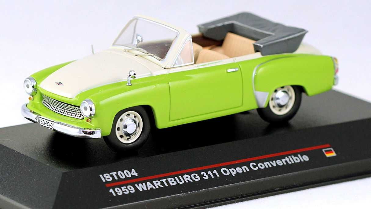Macheta WARTBURG 311 CABRIO 1959 - Ist Models, 1/43, noua.