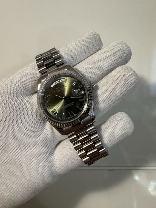 Ceas Seiko DayDate Green Olive Mod