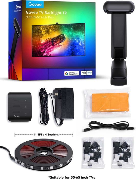 Govee Envisual T2 - Професионална Ambilight подсветка с 2 камери 55-65