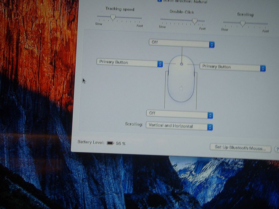 Mouse bluetooth Apple A1197, functional, fara capac baterii