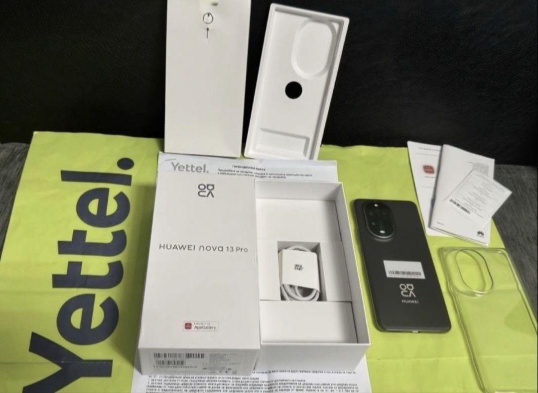 ЧИСТО НОВ 512GB Huawei Nova 13 Pro Yettel Гаранция  3г. 2028 Black