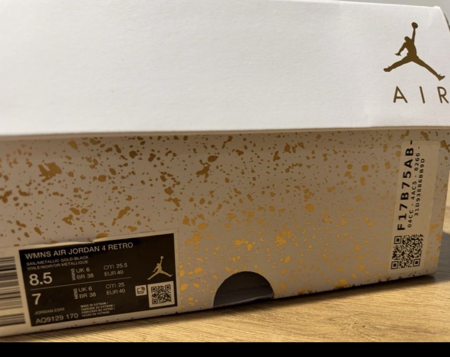 jordan 4 metallic gold