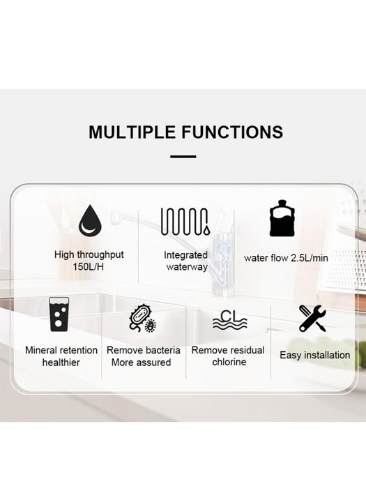 5 bosqichli NBN-U5 suv filtri — chuqur tozalash, bakteriya va xlorni s