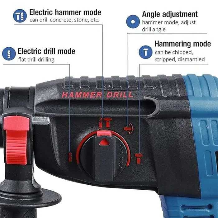 Ciocan Rotopercutor 2 Acumulatori 36V/6Ah 1000W LeihMann, 3 Moduri NOU
