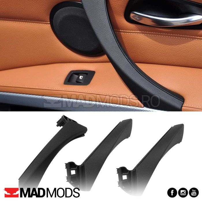 Maner interior portiera BMW Seria 3 E90 E91 E92 E93 Negru, Fata Spate