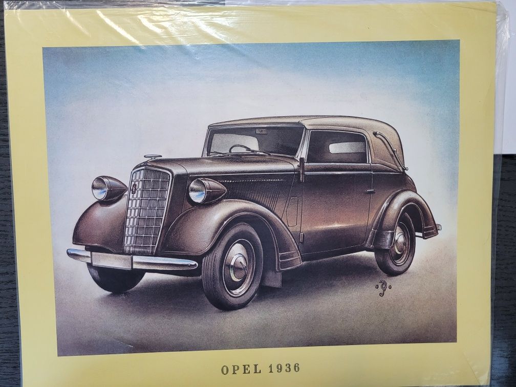 Afișe vintige ARAL mașini de epocă, vintage car, poster