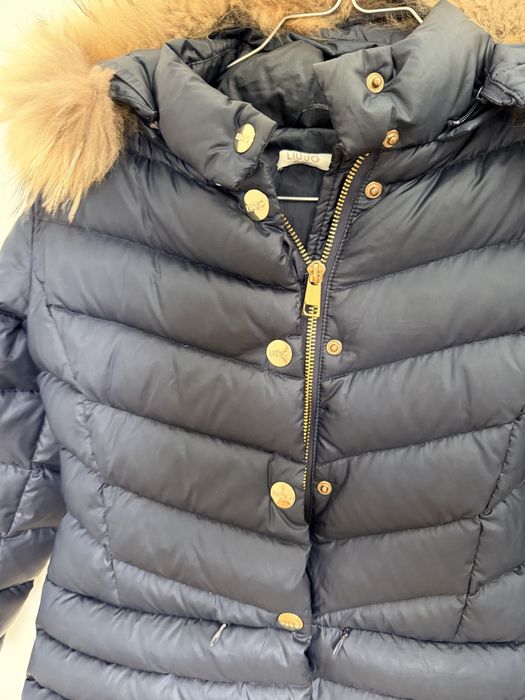 Liu Jo -Geaca de puf pentru copii, guler blana naturala 140cm (10 ani)