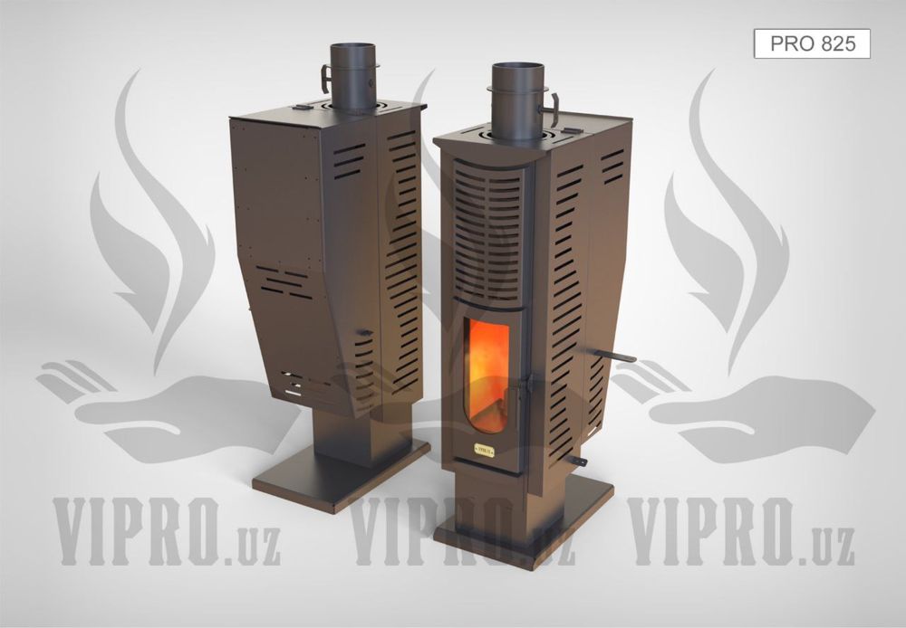 Печь пеллетная для обогрева “PRO-825”,утин иситиш учун,котёл,отопление