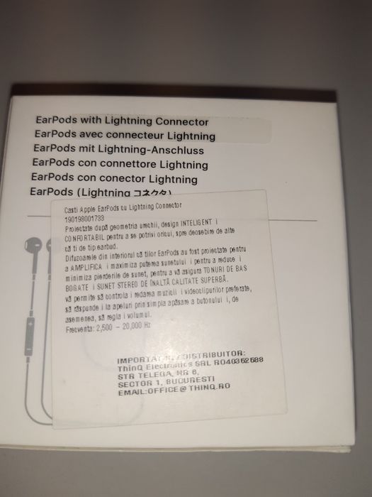 Casti lightning originale Apple iPhone 7 8 X Xs XR 11 12 13 14 SE Pro