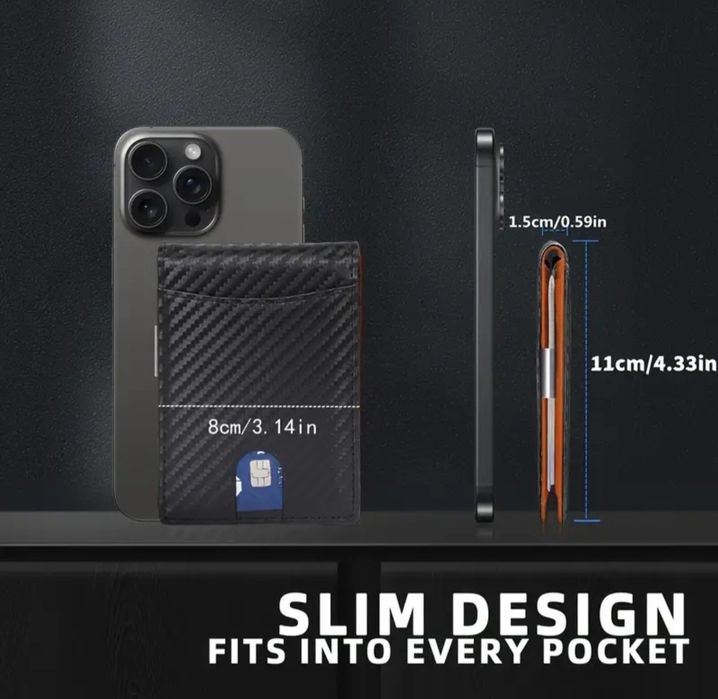 Портфейл с Rfid защита за кредитни карти, лични документи и пари