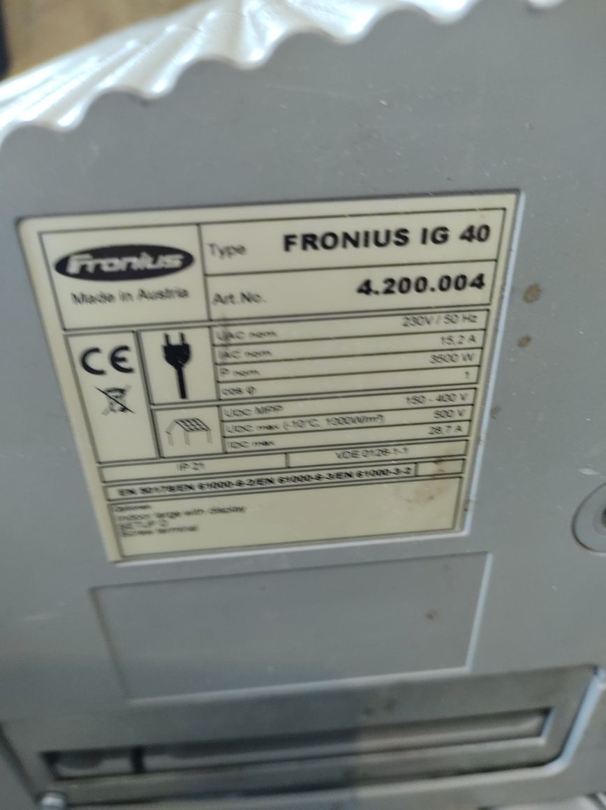 Invertor fronius ig 40 on grid