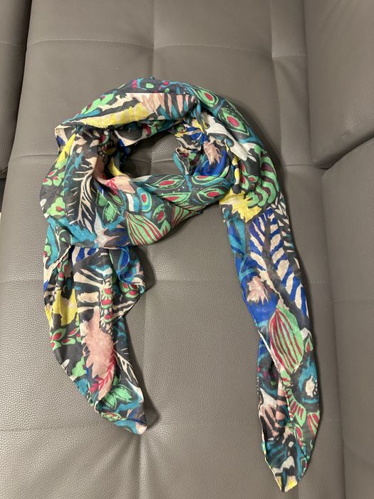 Шарф цветной тоненький и мягкий 183 на 95 см