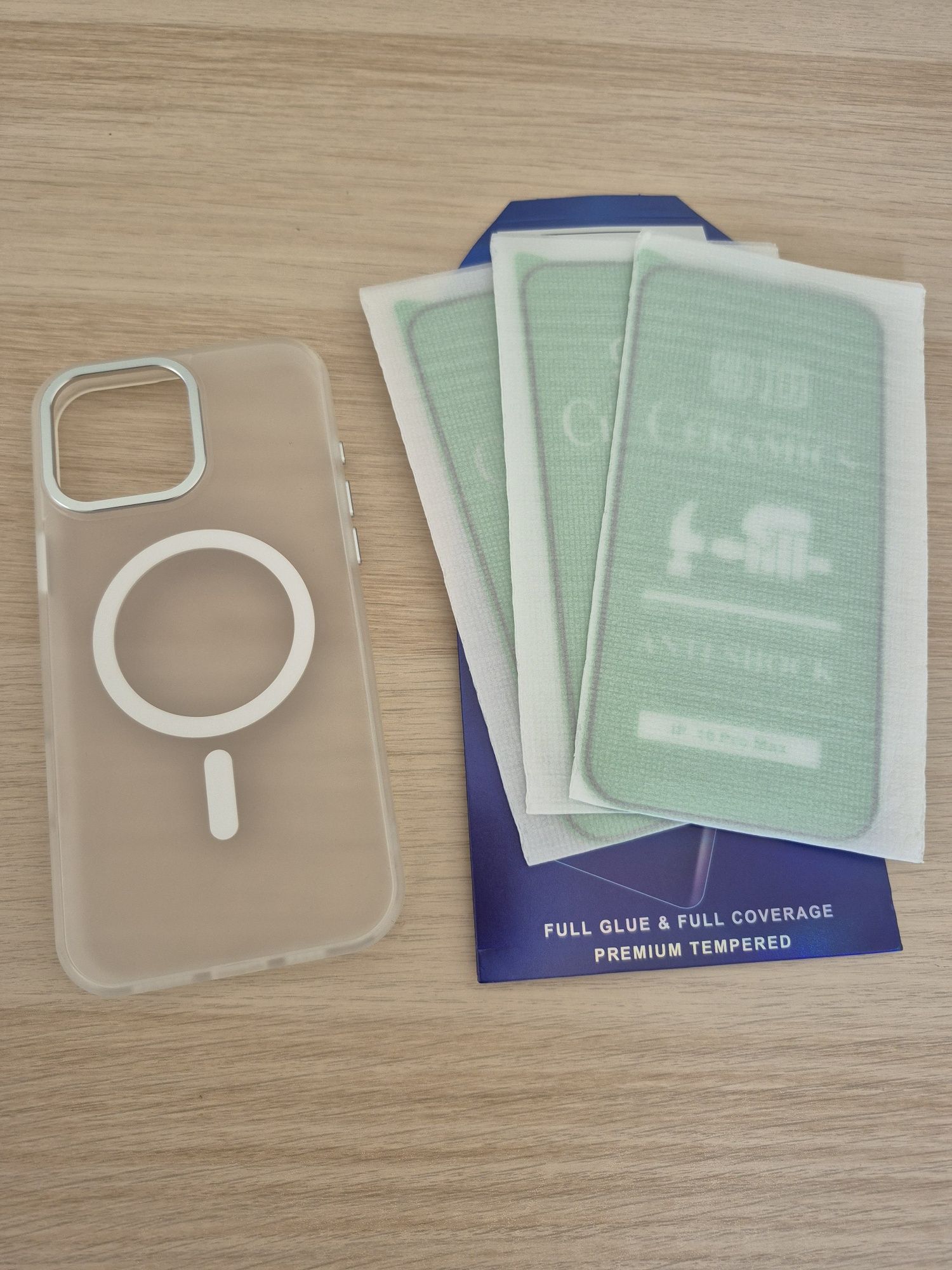 Husă Magsafe iPhone 16 Pro Max slim policarbonat + 3 folii ecran