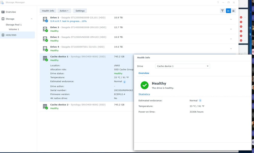 SSD Server Synology SNV3400-800G, 800GB, PCIe 3.0x4, M2, garantie 1 an