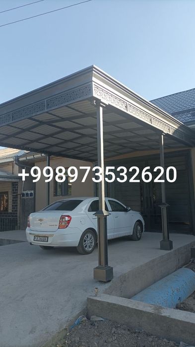 Даруаза есик айнага решетки ограждение уйдин алдына навес перила