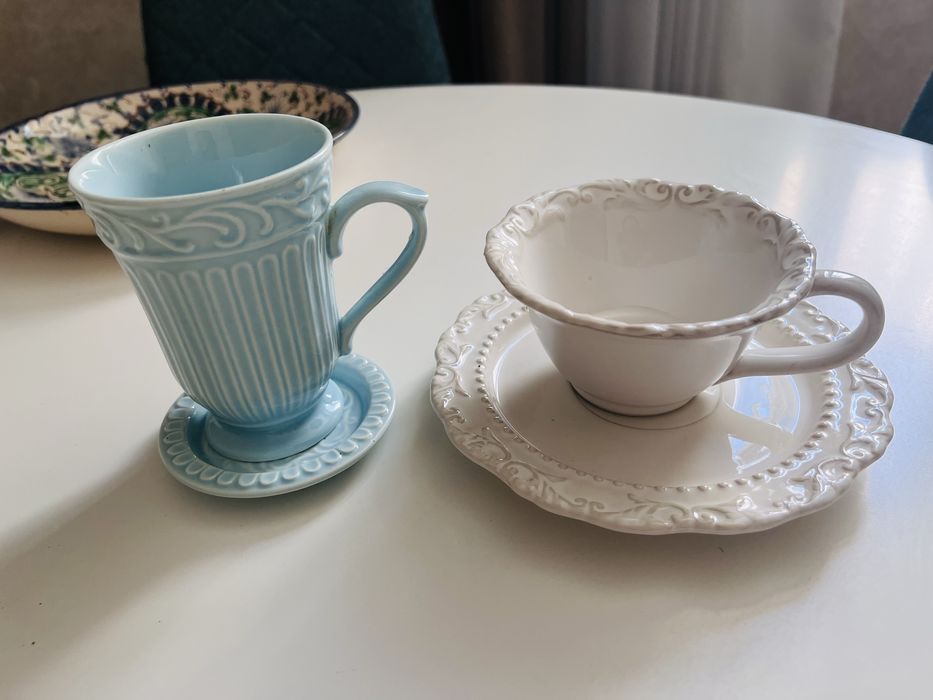 Чайная пара, подарочная, керамика (чашка и блюдце)