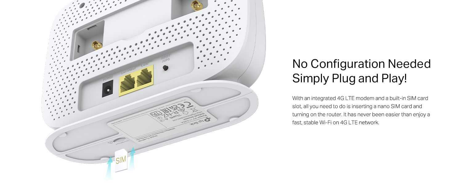 25GB сим TP-Link  WiFi 4G рутер, 4G Cat4 LTE мрежа sim card бисквитка