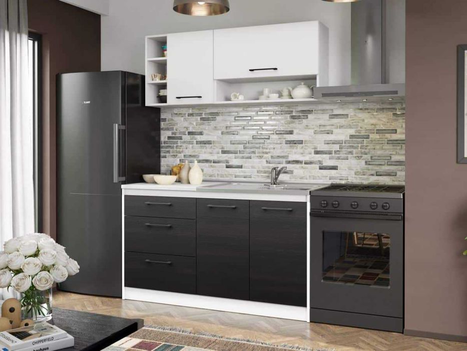 Set Mobila Bucatarie Mina Yang 140 Ferrara/Alb C128