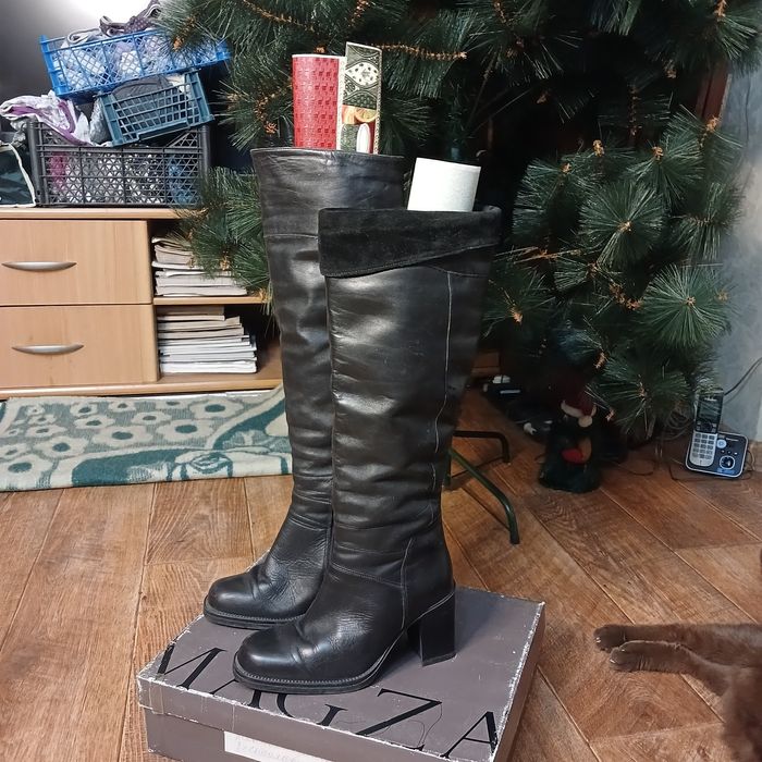 Сапоги ботфорты зимние