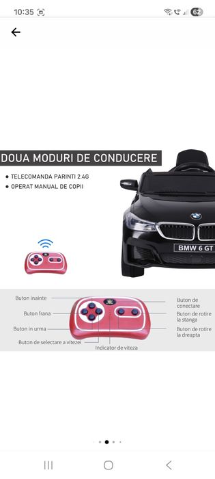 Masinuta electrica pentru copii