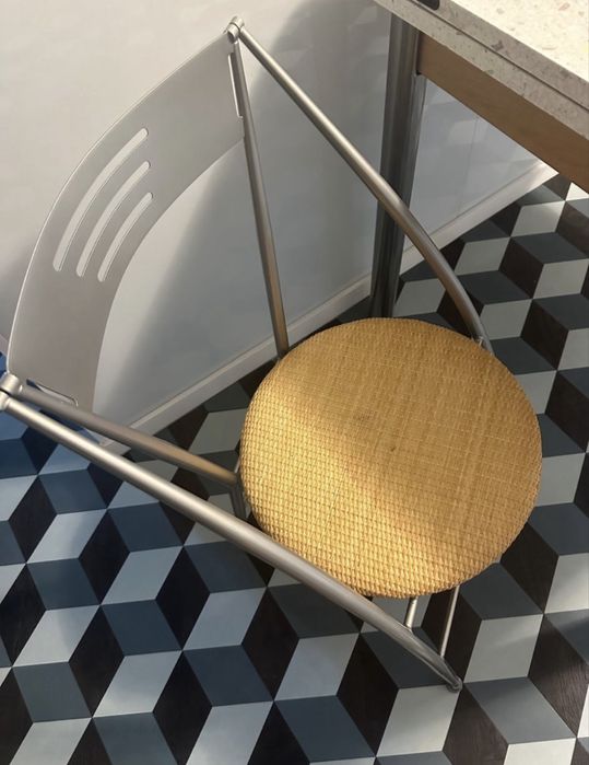 Masa extensibila 2x90/90cm cu 6 scaune stacabile