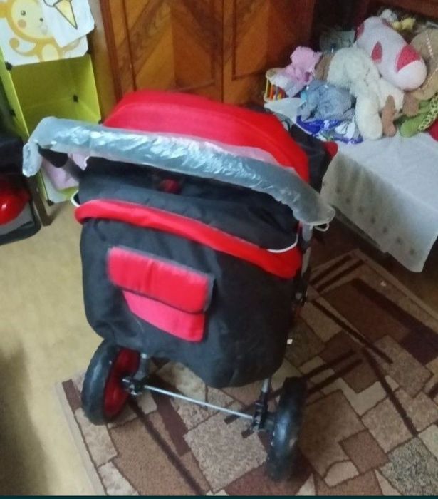 Carucior Carut Copil - Jolly Kids Sport Rosu , CA NOU ! doar Rm.Valcea