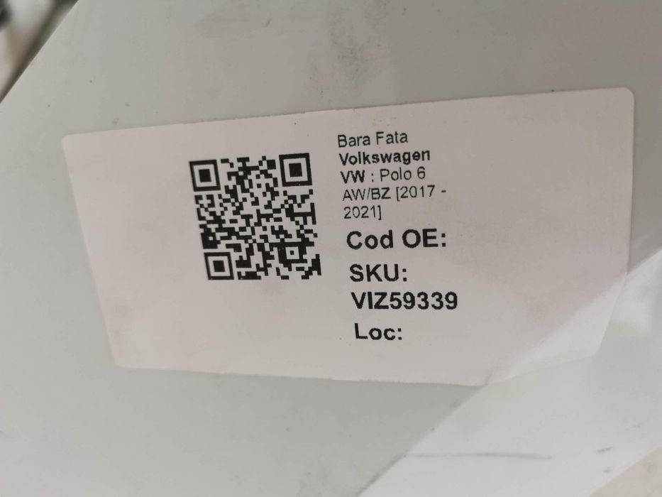 Предна броня Фолксваген ВВ Поло 6 AW/BZ / Volkswagen VW Polo 6 AW/BZ [