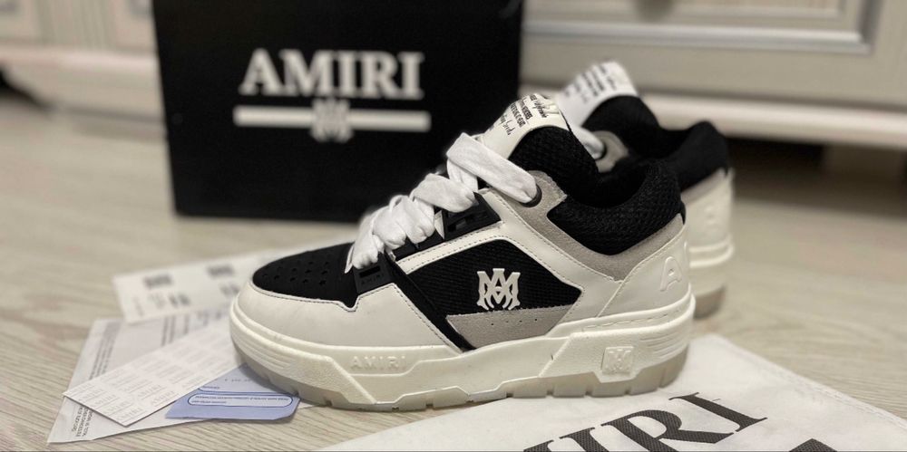 Adidasi Amiri MA 1 black-white (alb negru)