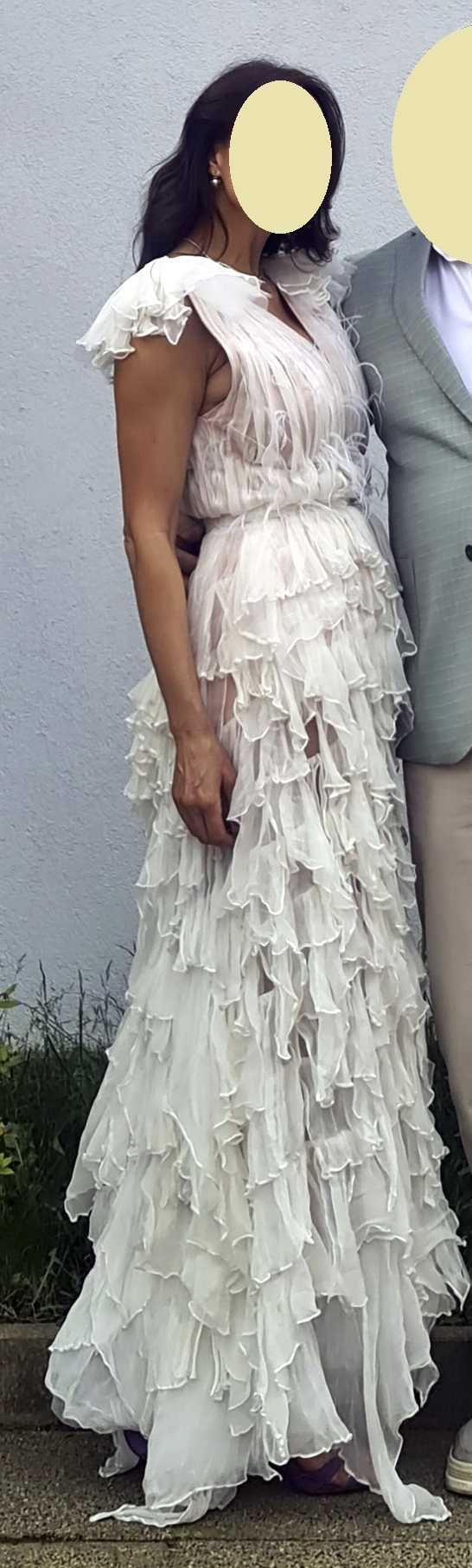 Rochie ADELE by Norina Stoica din mătase cu volane
