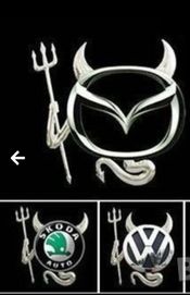 VW DEVIL- Лепенка за емблемата на колата ви