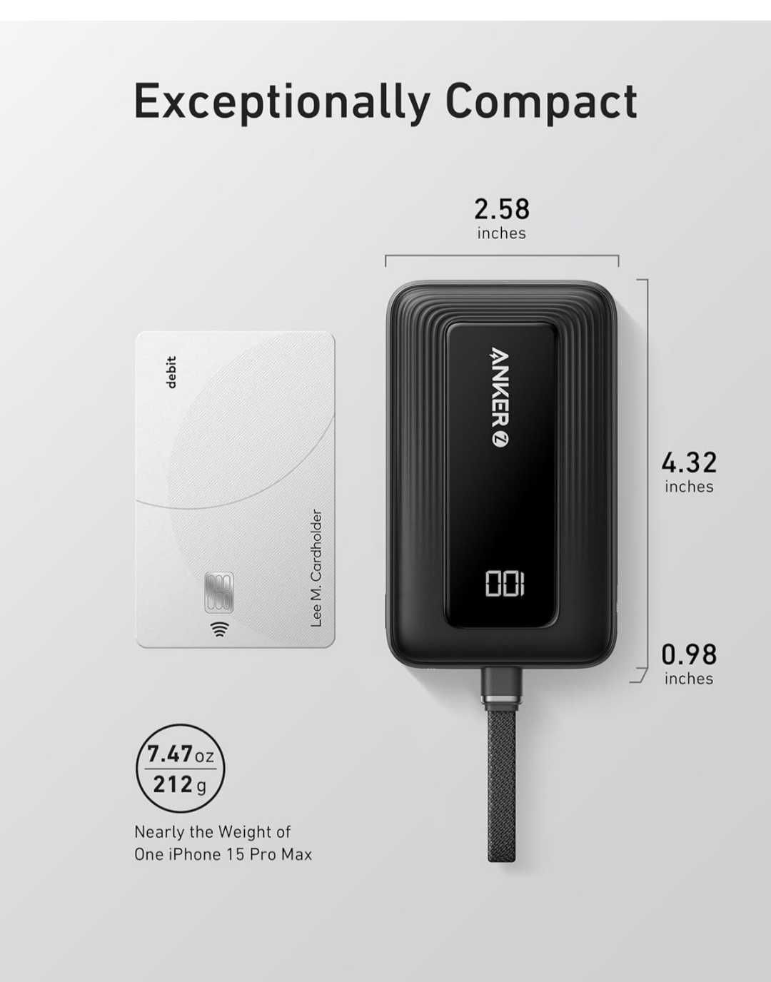 Външна Батерия , Anker Zolo Power Bank, 10,000mAh 30W High-Speed