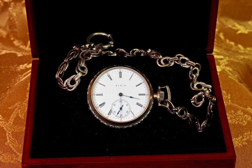 Ceas de buzunar Elgin Barbatesc