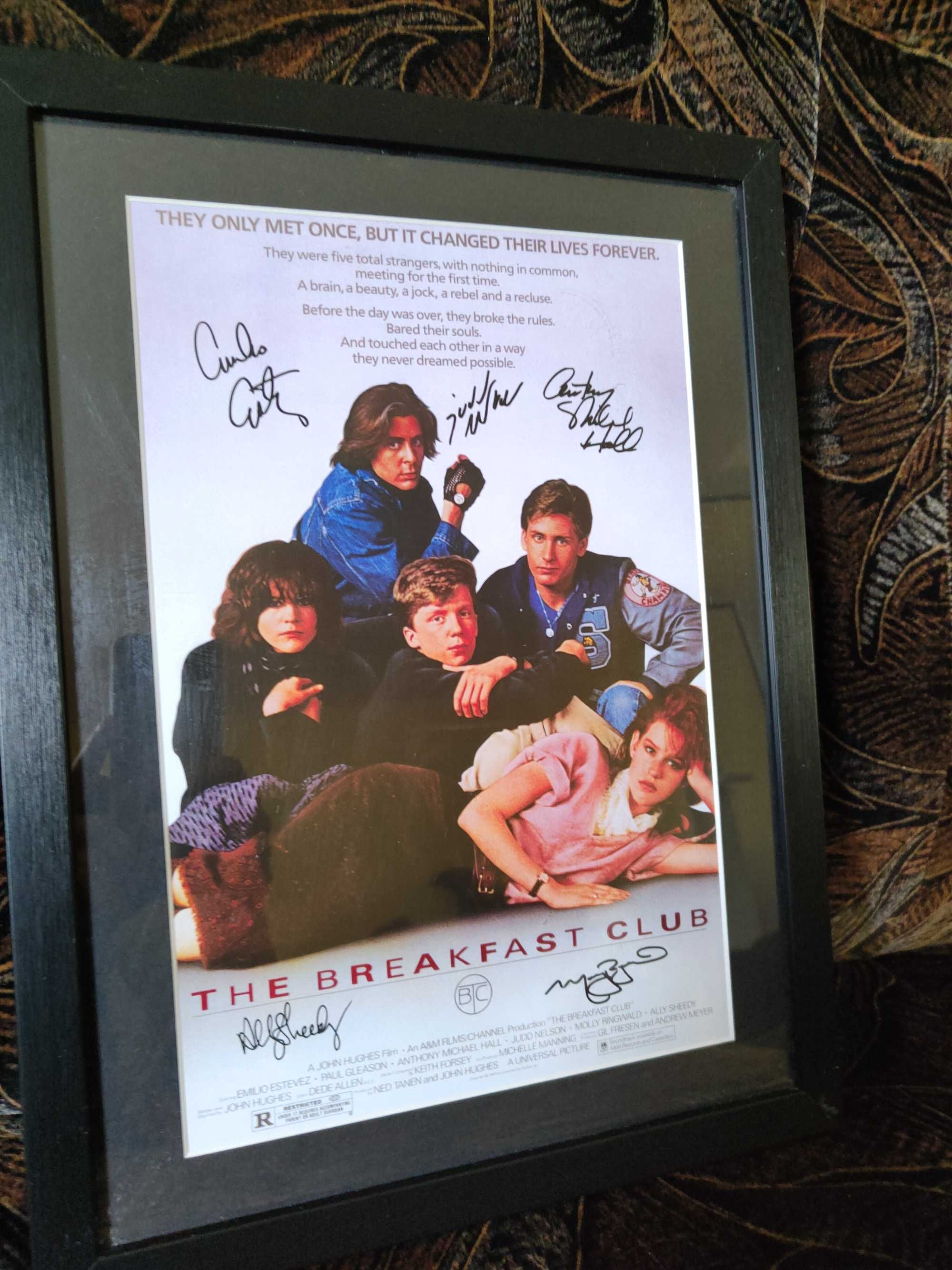 The Breakfast Club Framed Signed Printed Poster