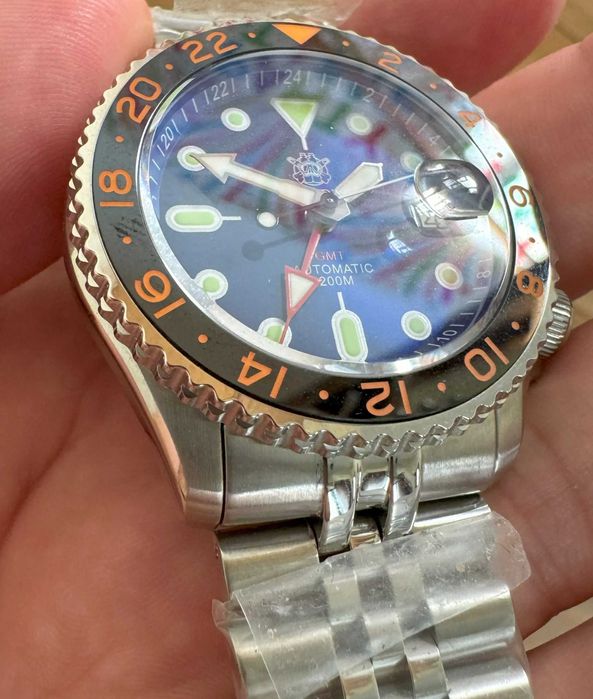 SD1994 Steeldive 42 mm GMT ssk Seiko Automatic NH34 Diver 200 m