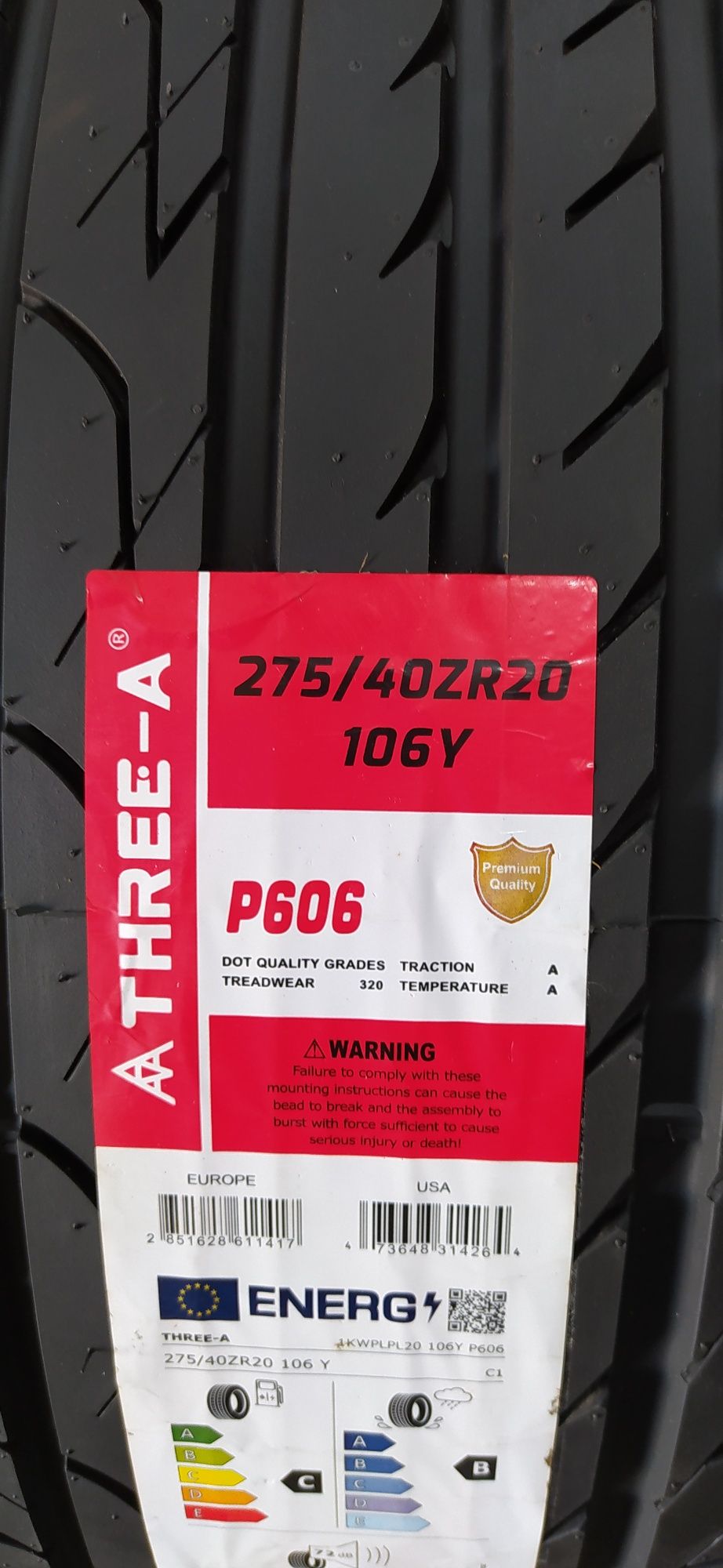 275/40R20. Thee-A. P606