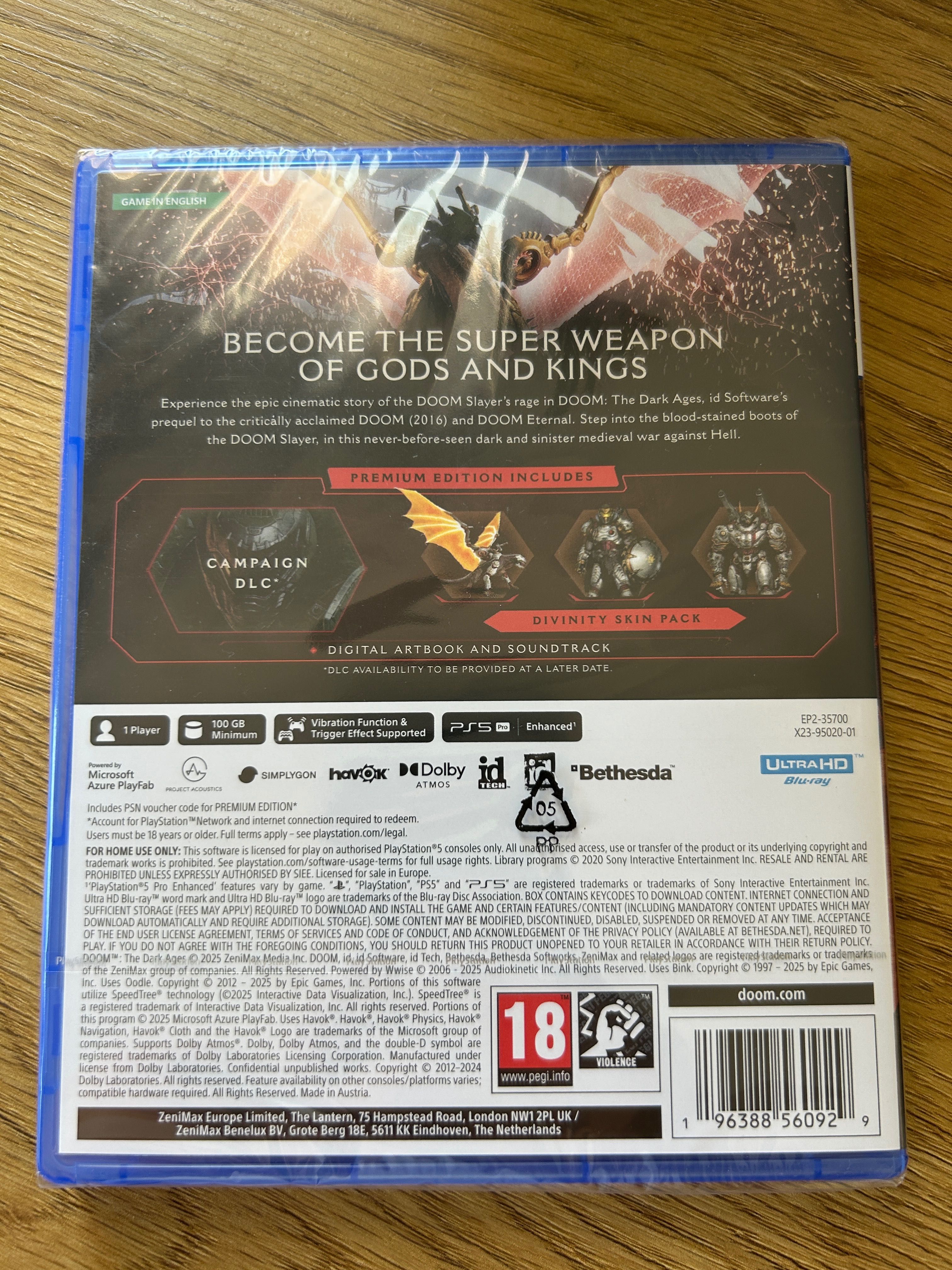 [PS5] DOOM The Dark Ages Premium Edition
