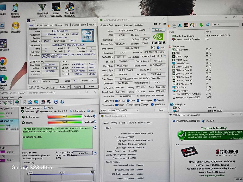 Unitate PC Gaming i5 8400 4.0Ghz/16GB DDR4/GTX1050Ti 4GB/SSD/HDD 1TB